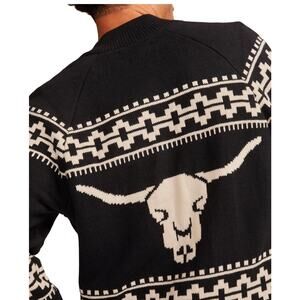 NWT Lucky Brand Bull Zip Sweater Cotton, Nylon and Cashmere